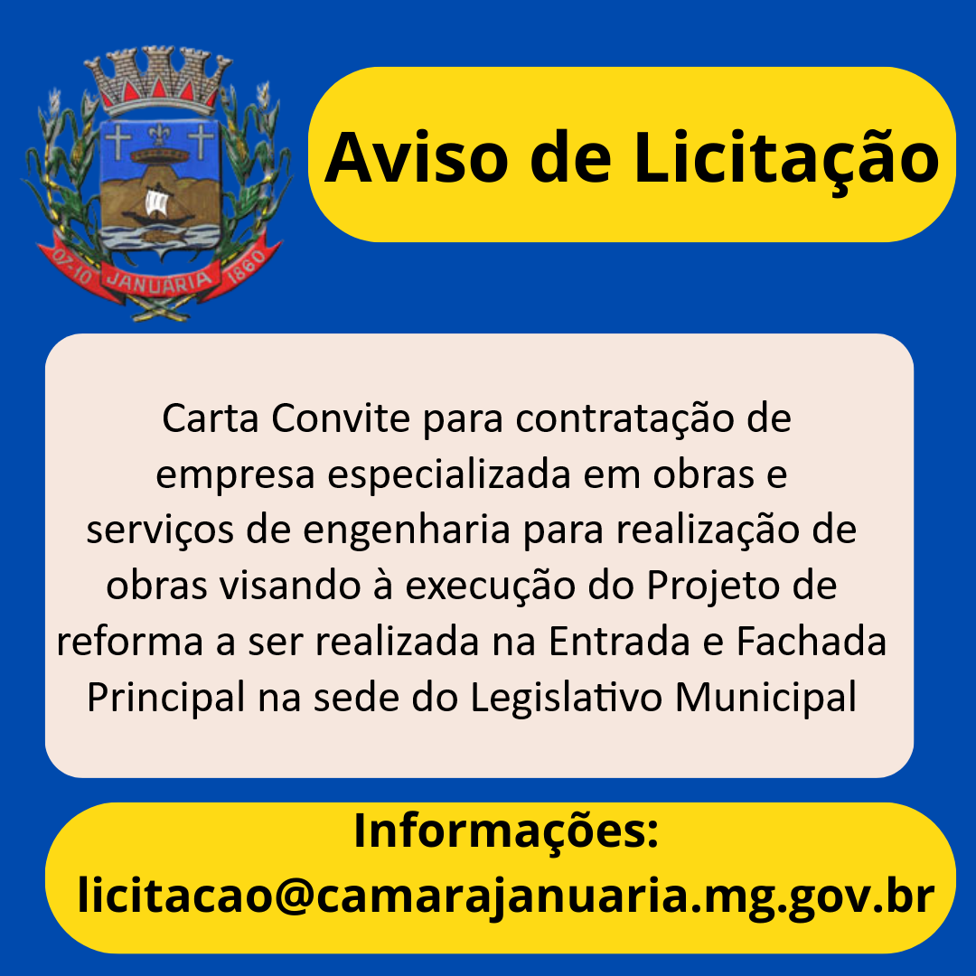 AVISO DE LICITAÇÃO