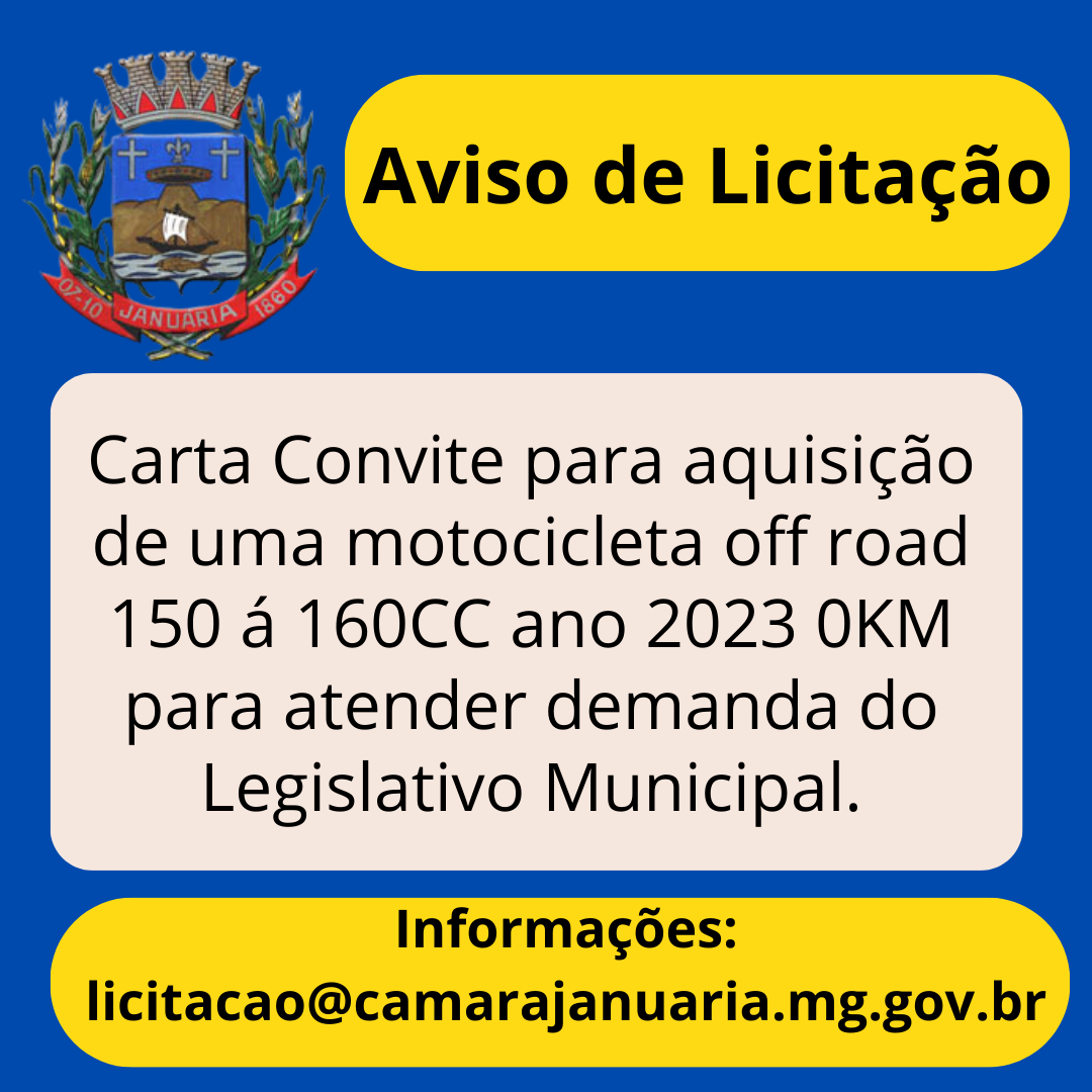 AVISO DE LICITAÇÃO