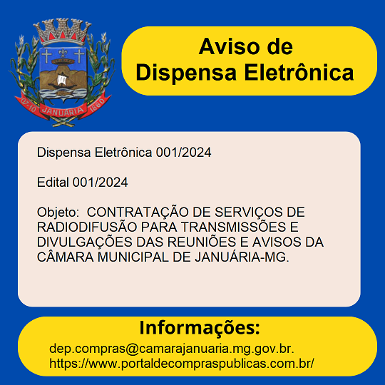 Dispensa Eletrônica 001/2024